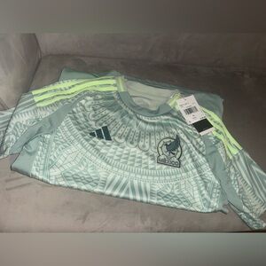 Adidas Mint and Neon Soccer Jersey